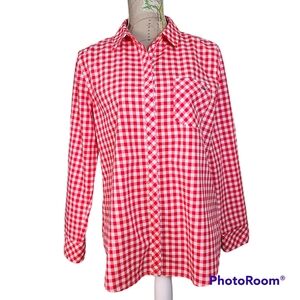 VINEYARD VINES Size 10 Pink  Checkered Gingham Long Sleeve Button-Down Shirt
